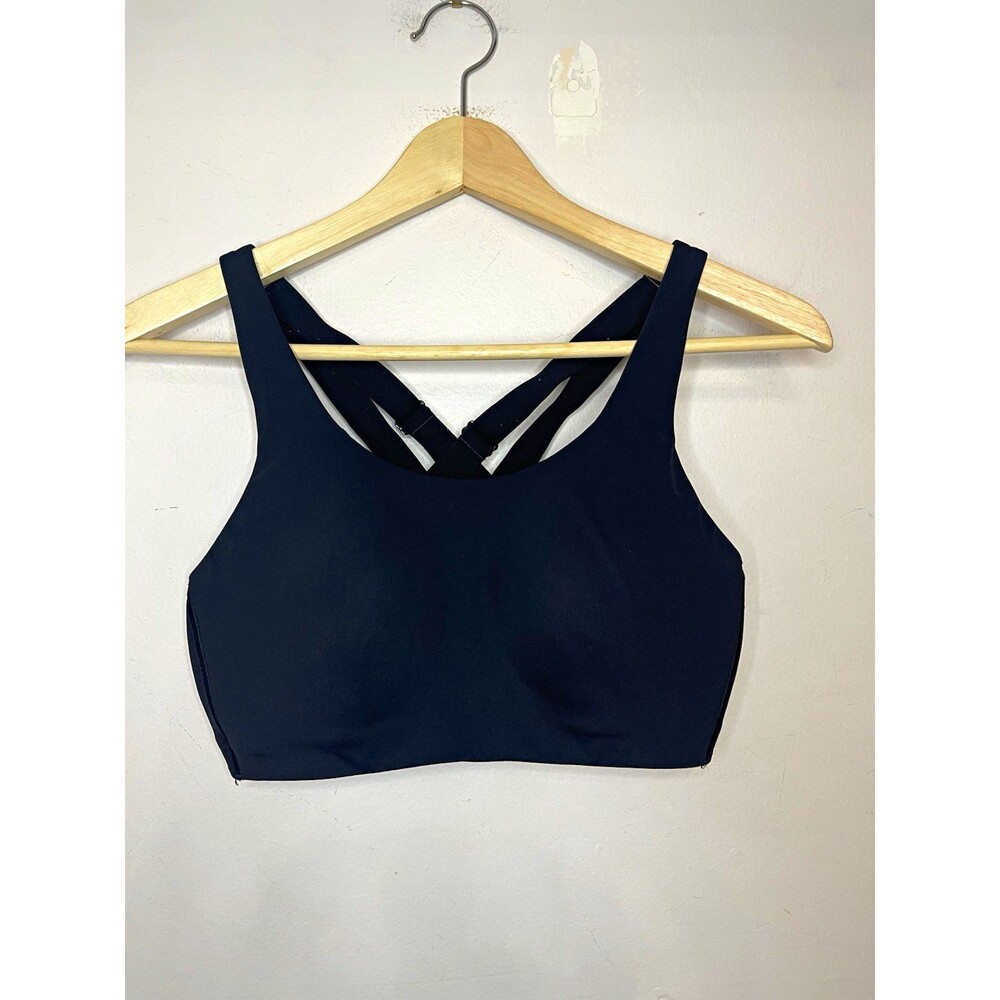 lululemon Enlite 36B Black High Support Sports Bra Adjustable Hook & Eye